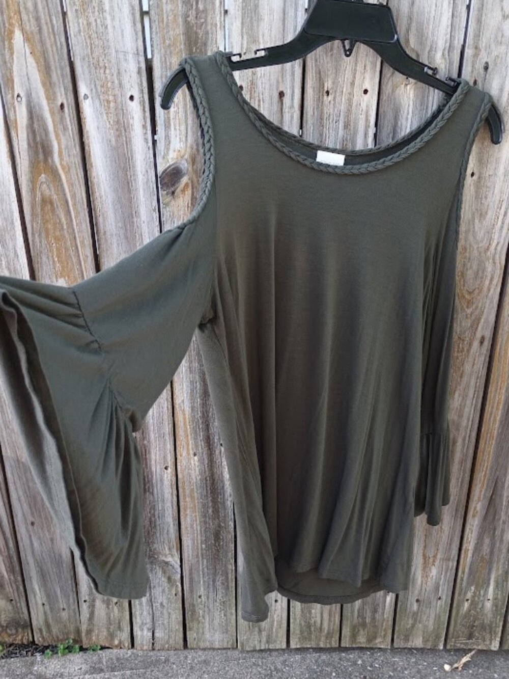 Chico's Cold Shoulder Top Sz. 2 (Large)